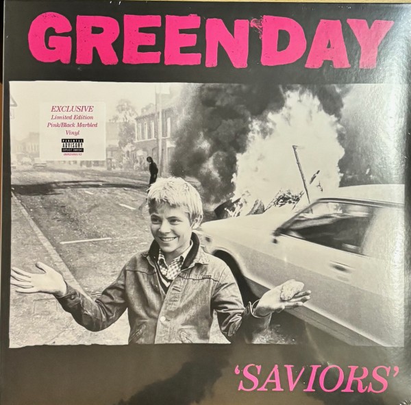 Green Day - Saviors Exclusive Limited Edition Pink / Black marbled (Vinyl)